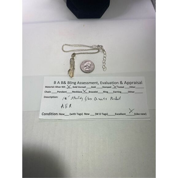 AER# Sterling 925 Silver & Quartz Necklace - Picture 8 of 8